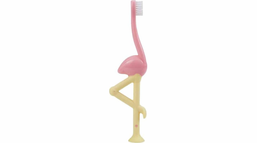 Zubní kartáček Dr Browns Flamingo 12m+