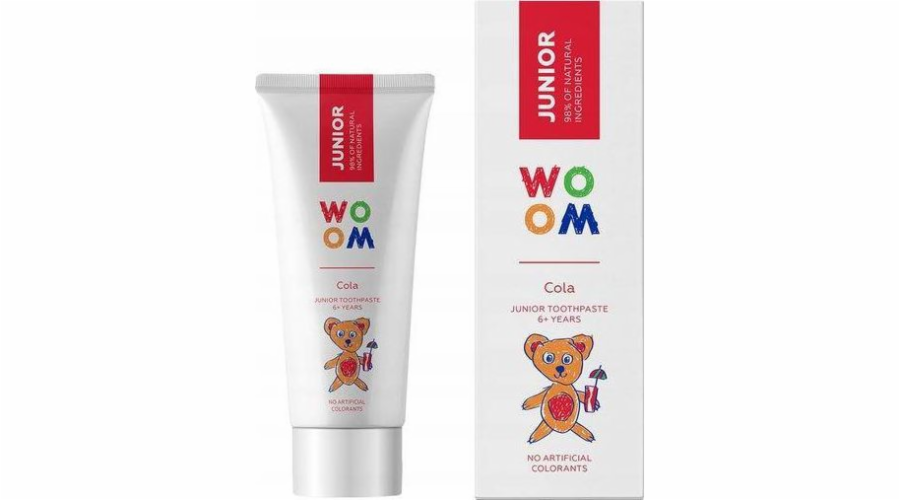 Woom Woom Junior přírodní zubní pasta pro děti 6+ let Cola 50ml | DOPRAVA ZDARMA OD 250 PLN