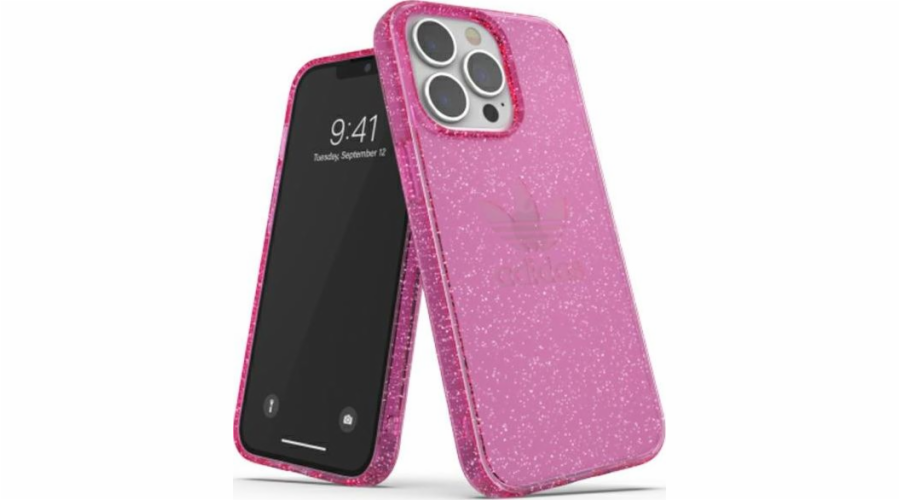 Adidas Adidas OR ochranné pouzdro pro iPhone 13 Pro / 13 6.1 Clear Case Glitter pink/pink 47121