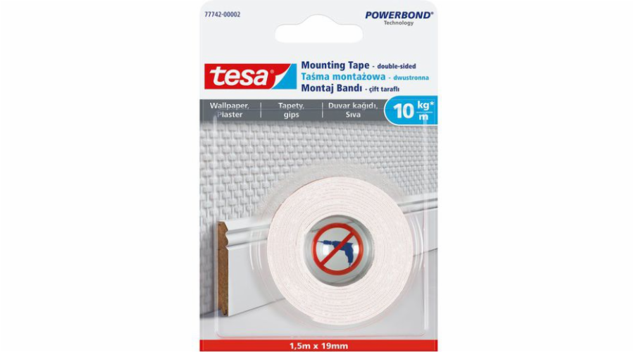 Tesa Montážní páska na tapety a omítky 19mm x 1,5m (H7774202)