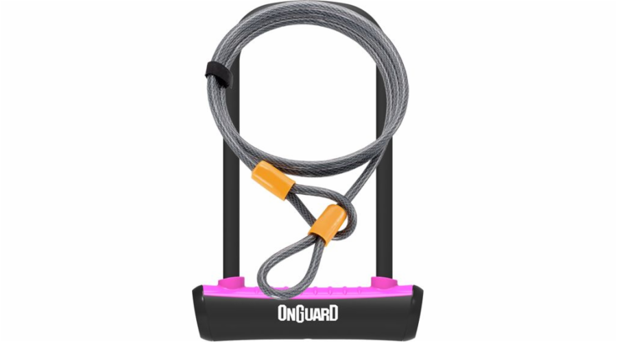 ONGUARD U-Lock zámek na kolo Neon růžový 10x1200 mm (8154PN)