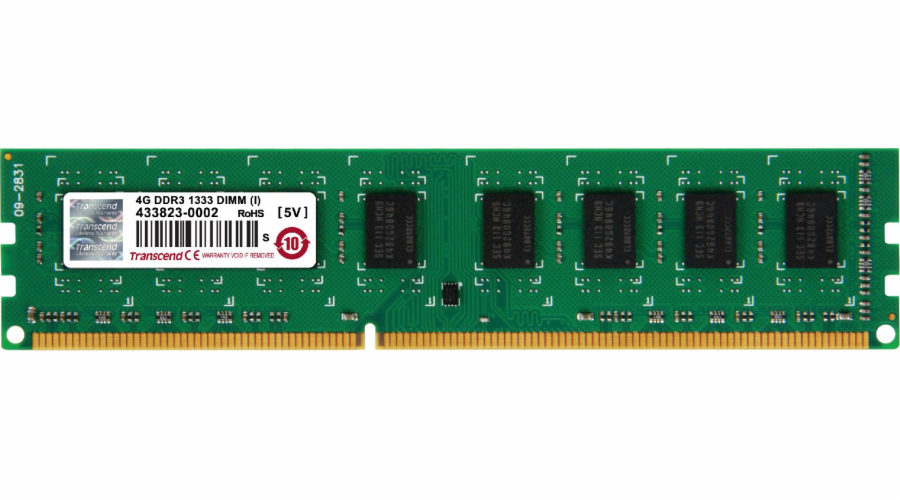 Paměť Transcend DDR3, 4 GB, 1333 MHz, CL9 (TS512MLK64V3N)
