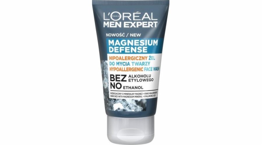 L'Oreal Paris LOREAL_Men Expert Magnesium Defense Face Wash hypoalergenní čisticí gel na obličej 100 ml