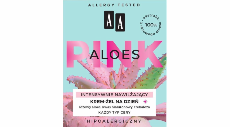 AA AA_Pink intenzivně hydratační denní krém-gel pro všechny typy pleti Aloe 50ml