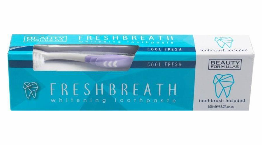 Beauty Formulas BEAUTY FORMULAS_Freshbreath Whitening Toothpaste bělící zubní pasta 100ml + zubní kartáček 1ks.