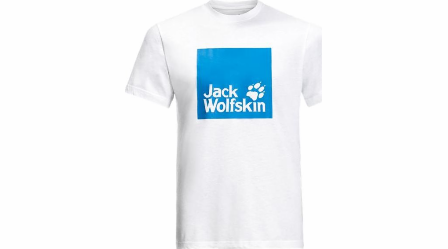 Pánské tričko Jack Wolfskin OCEAN LOGO TM white rush velikost M