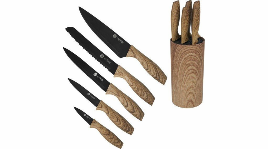 Tadar Sada 5 nerezových kuchyňských nožů v bloku Univerzální sada Tadar