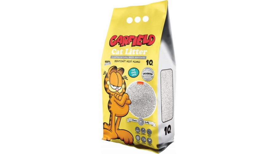 GARFIELD Stelivo pro kočky Garfield, bentonitové stelivo pro kočky, přírodní 10L