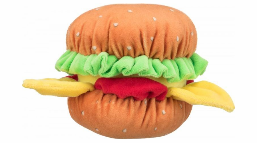 Trixie Burger, hračka, pro psy, plyšová, 13 cm, se zvukem