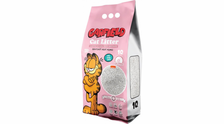 GARFIELD Stelivo pro kočky Garfield, bentonitové stelivo pro kočky, dětský pudr 10L