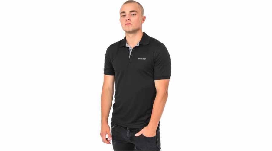 Hi-Tec pánské tričko Site Black/Silver, velikost XL