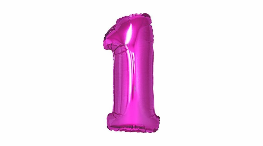 GoDan Fóliový balónek číslo 1 růžový Godan
