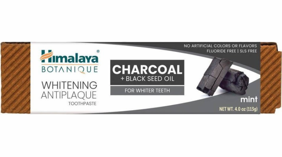 HIMALAYA_Botanique Whitening Antiplaque Tootpaste bělící zubní pasta s aktivním uhlím a olejem z černého kmínu 113g