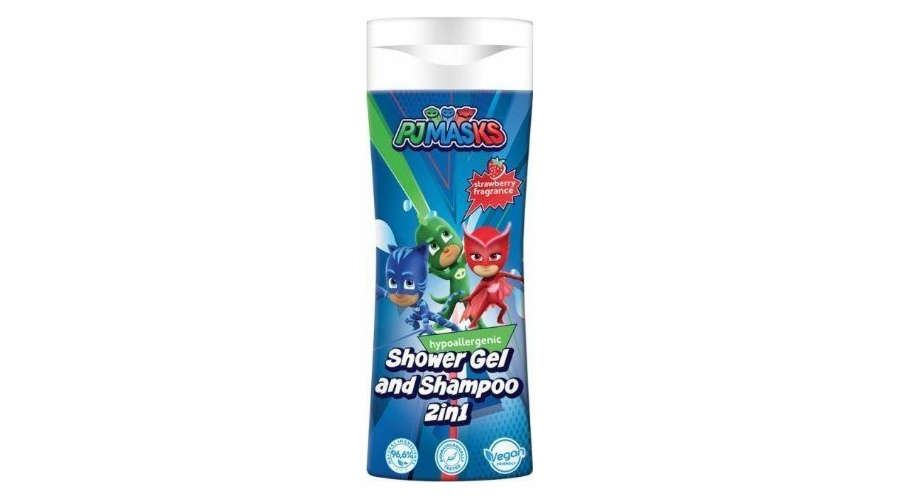 PJ Masky 2v1 sprchový gel a šampon 300 ml jahoda p25 EDG
