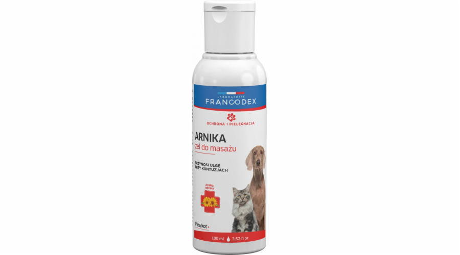 FRANCODEX Masážní gel s arnikou pro psy a kočky 100 ml