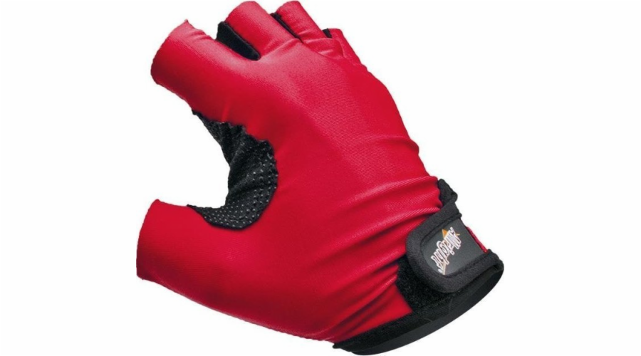 Sportovní kulturistické rukavice Allright Lycra, červené, velikost M