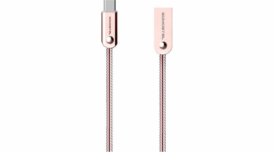 Somostel USB-A - USB-C USB kabel 1 m růžový (29028)