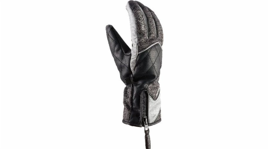 Dámské lyžařské rukavice Viking Atria, černo-stříbrné, velikost 5 (113/20/0620)