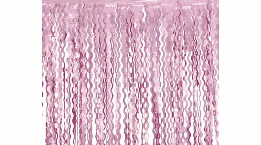 GoDan Spirálová záclona, metalická růžová, 100x200cm
