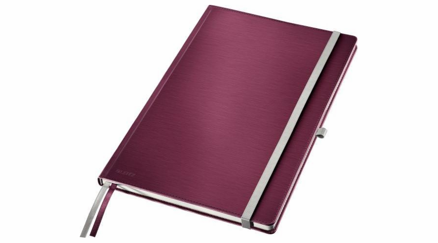 Leitz Leitz Style A4 notebook s pevnou vazbou, kostkovaný, tmavě červený 44760028