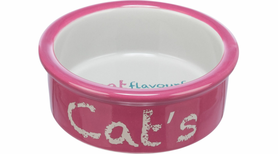 Trixie keramická miska, pro kočky, růžová/šedá, 0,3 l/ 12 cm, pasuje na TX-24791