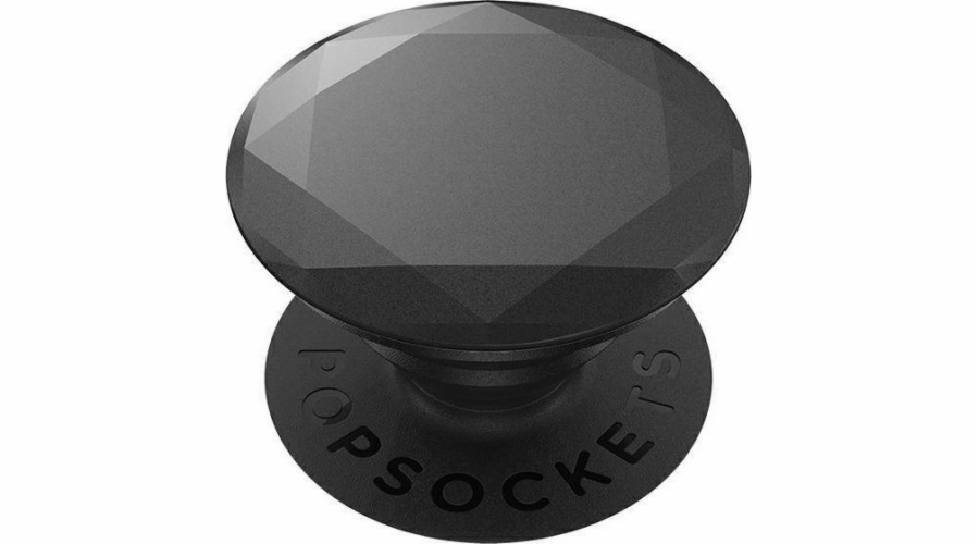 PopSockets PopSockets PopGrip - Výsuvná základna a držák pro smartphony a tablety s výměnnou horní částí - Metallic Diamond Black