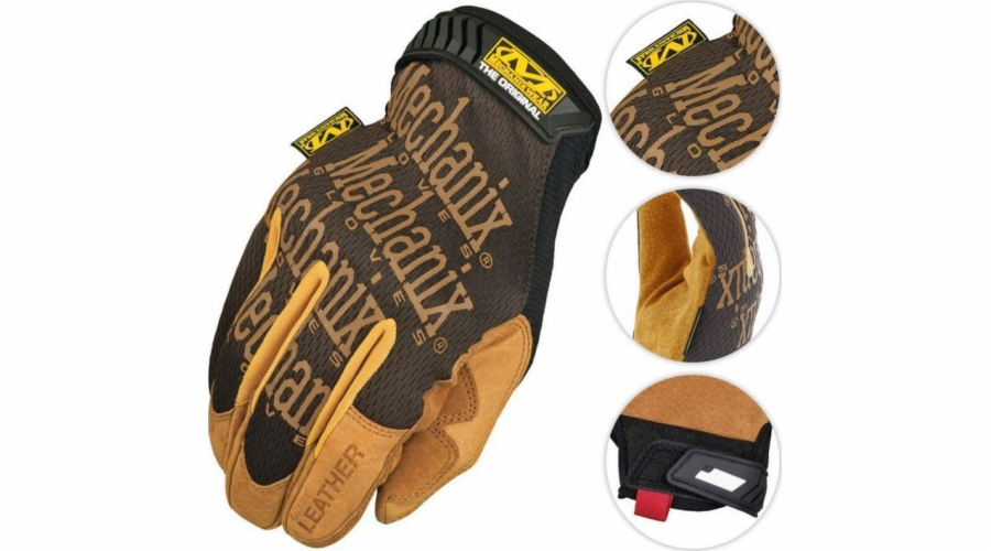 Mechanix Wear Mechanix Wear Originální kožené rukavice Black-Coyote XXL