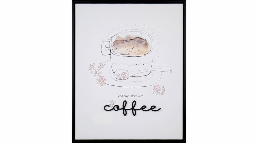 Affek Design Picture Šálek na kávu v 3D rámu 40x50x2,5 cm