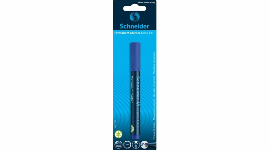 Schneider Permanentní popisovač SCHNEIDER Maxx 133, zkosený, 1-4mm, blistr, modrý