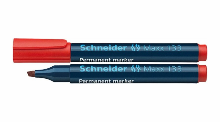 Schneider Permanentní popisovač SCHNEIDER Maxx 133, zkosený, 1-4mm, červený
