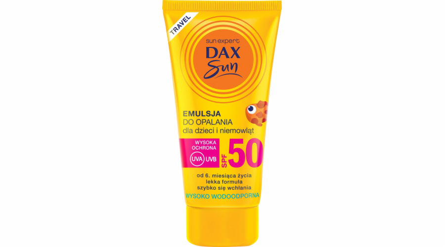 Dax Sun Sunscreen emulze pro děti a kojence SPF 50 cestovní, 50ml