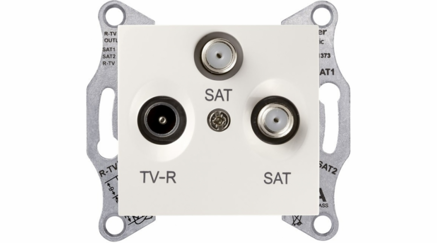 Schneider Electric TV/SAT/SAT koncová anténní zásuvka krémová - SDN3502123