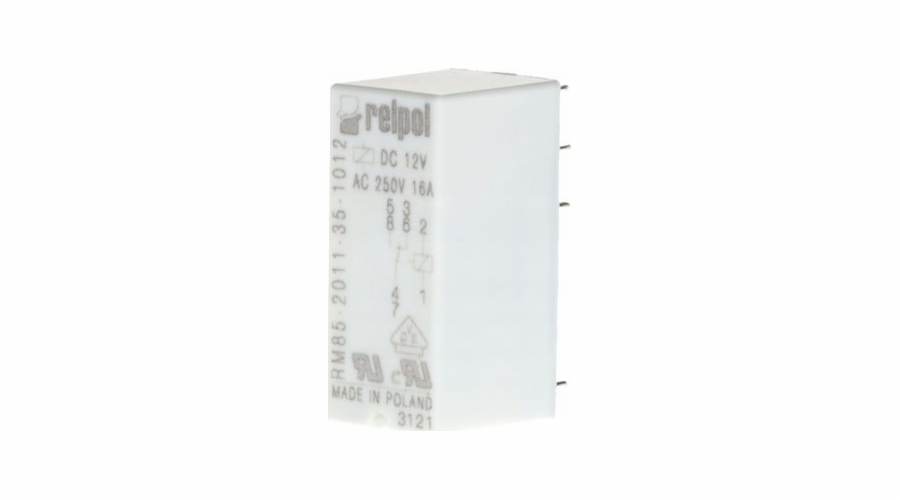 Relpol miniaturní relé 1P 12V DC PCB AgNi RM85-2011-35-1012 (600020)