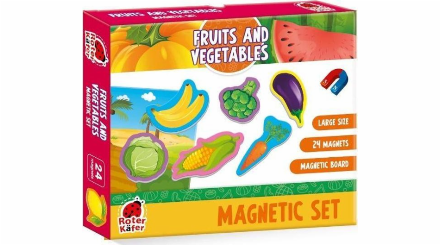 Roter Kafer Magnetické puzzle Zelenina a ovoce s deskou RK2090-06