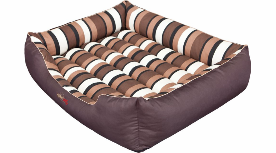 HOBBYDOG Comfort Bed - Hnědá s L popruhy