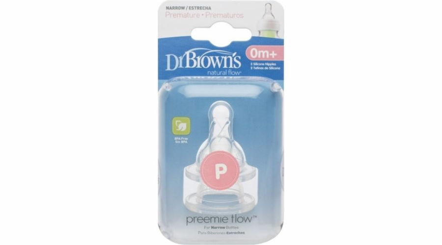 Dr Browns Preemie dudlíky pro předčasně narozené děti 0m+ 2 kusy (QU0025)
