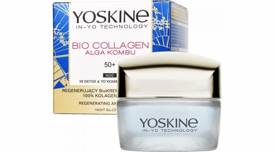 Yoskine Yoskine Bio Collagen Alga Kombu 50+ regenerační noční krém proti vráskám s bio vráskami 50 ml