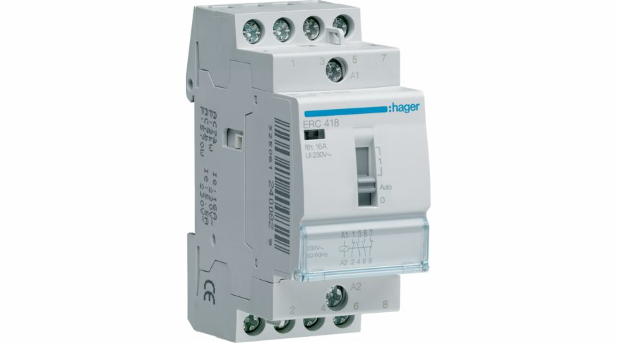 Hager Polo instalační relé 16A 2Z 2R 230V AC (ERC418)