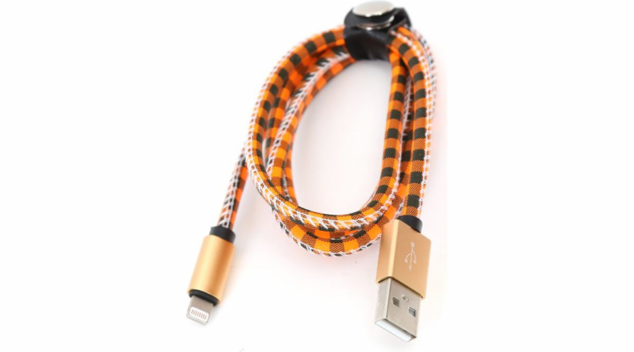 Platinet USB A -> Lightning (M/M) USB kabel 1m Oranžový