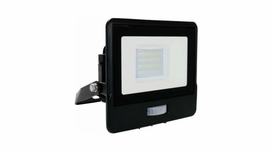 V-TAC světlomet LED projektor s pohybovým senzorem 20W 1510lm 4000K SAMSUNG LED IP65 Černá 5letá záruka 20260
