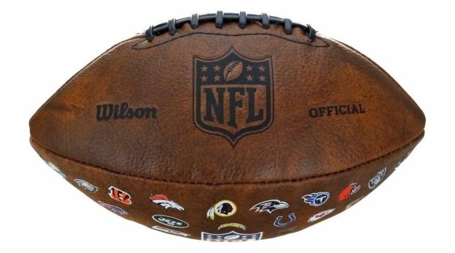 Wilson Wilson NFL Official Throwback 32 Team Logo Ball WTF1758XBNF32 Brown 9