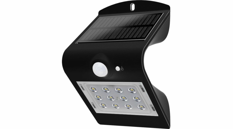 Nástěnná lampa V-TAC Solární nástěnná LED lampa s pohybovým senzorem VT-767 1,5W 220lm Černá IP65 8277