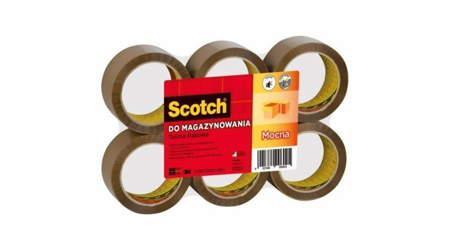 3M SCOTCH® balicí páska (S5066F6), akrylová, 50 mm, 66 m, hnědá - 8021684006005
