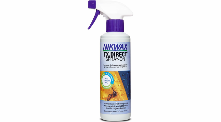 Nikwax Voděodolný prostředek na oblečení do deště TX Direct Spray-On 300ml (NI-15)