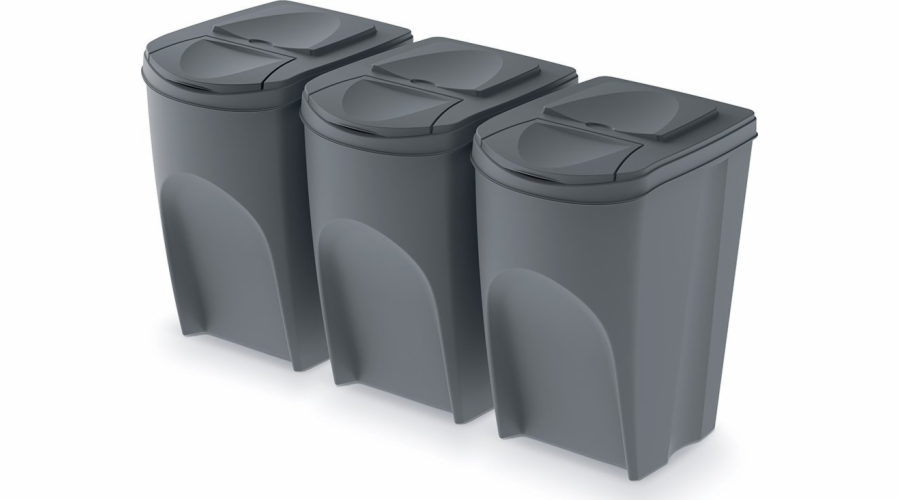 SortiBox odpadkový koš na třídění 35L šedý (IKWB35S3-405U)
