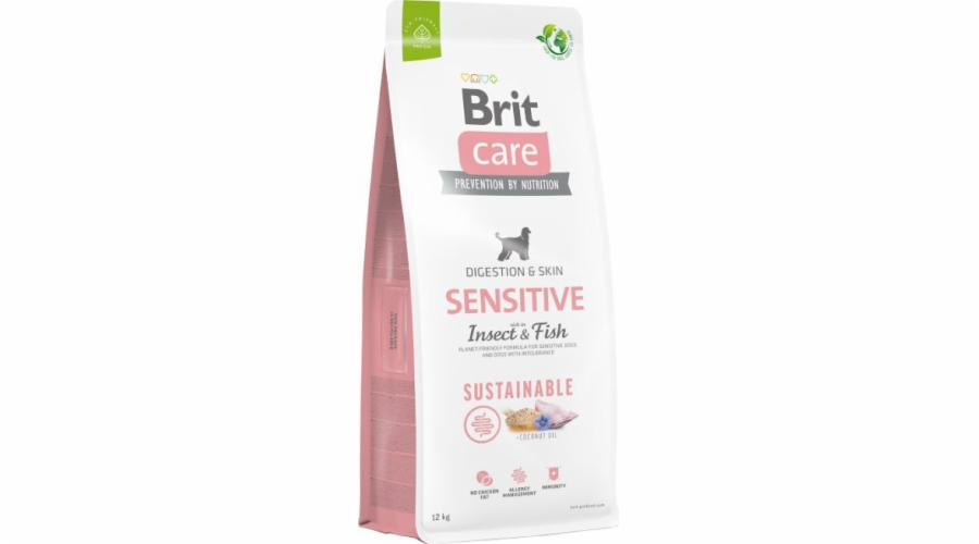 BRIT Care Dog Sustainable Sensitive Insect & Fish Krmivo pro psy 12 kg