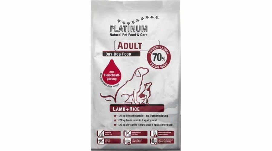 PLATINUM Adult Lamb + Rice - dry dog fo
