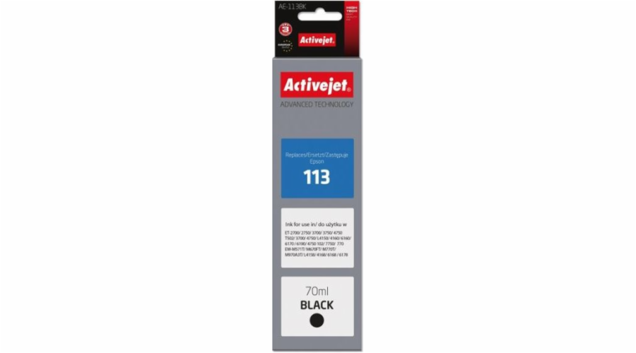 Activejet AE-113Bk ink (replacement for