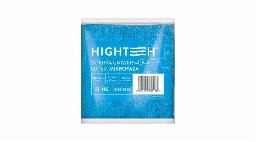 Hightech Hightech - Univerzální utěrka z mikrovlákna, 40x40 cm - Modrá