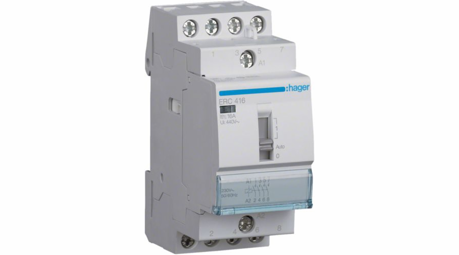 Hager Polo instalační relé 16A 4Z 230V AC (ERC416)